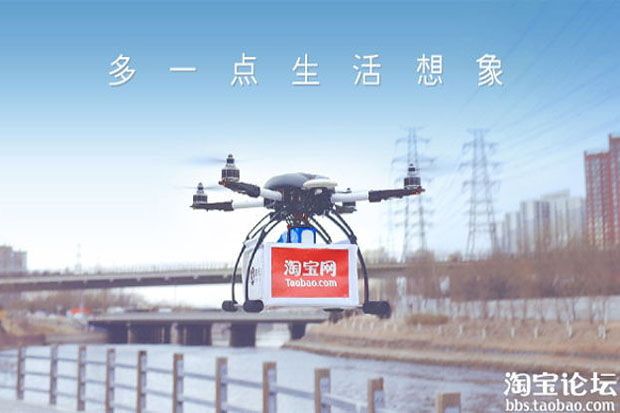 Pesan Barang di Alibaba Dikirim Pakai Drone