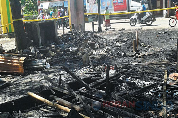 Diduga Gas Bocor, Lima Warung Terbakar