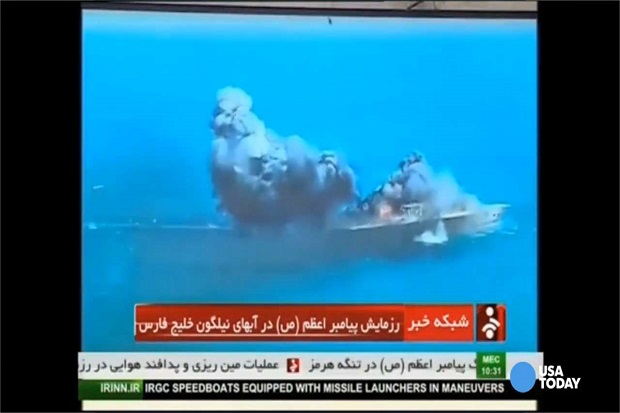 Meledek, Iran Ledakkan Kapal Perang Amerika