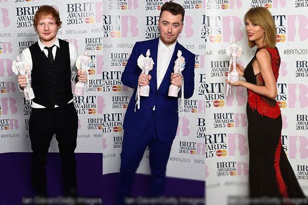 Ed Sheeran, Sam Smith & Taylor Swift Raih BRIT Awards