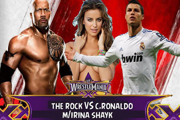 Ngerebutin Irina Shayk,  Ronaldo dan The Rock Berduel