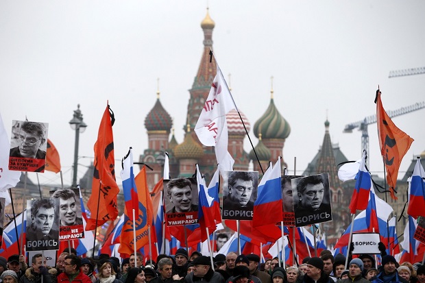 Elu-elukan Boris Nemtsov, Lautan Manusia Kecam Kremlin