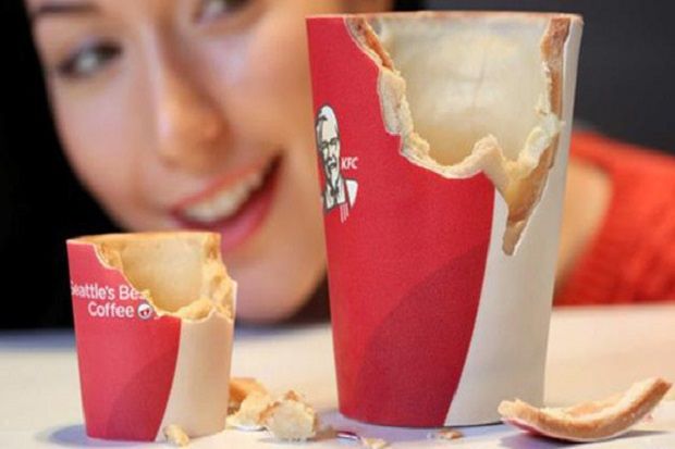 KFC Uji Coba Gelas yang Bisa Dimakan