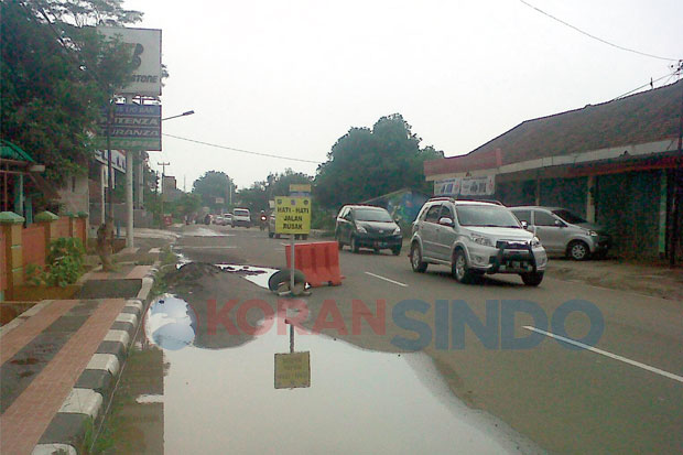 Kerusakan Jalan Provinsi di Subang Meluas