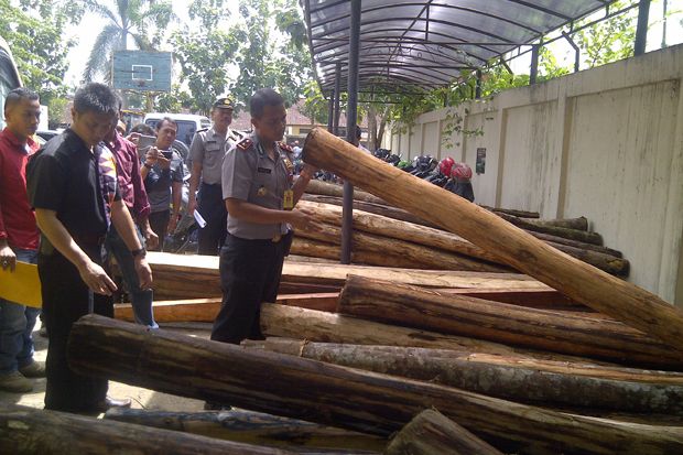 Empat Pelaku Illegal Logging di Hutan Perhutani Ditangkap