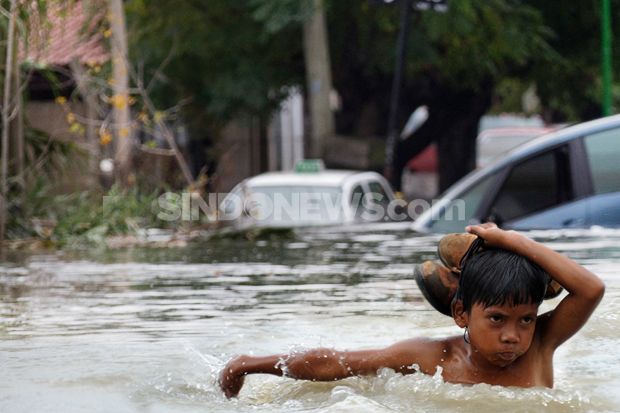 Hujan Seharian, Kota Palembang Dilanda Banjir