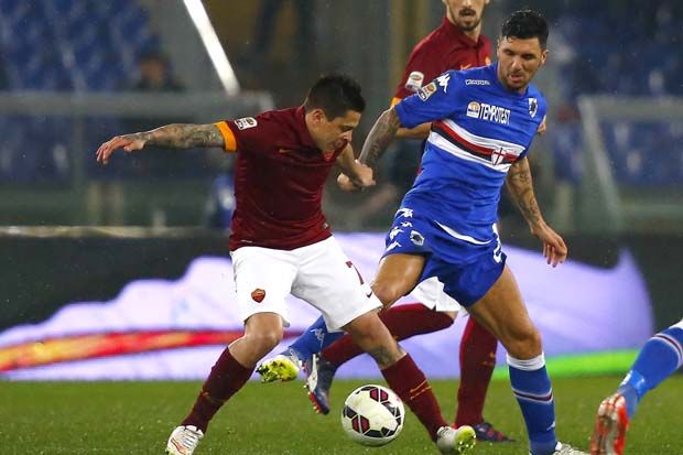 Pertahanan Sampdoria buat Roma Frustasi