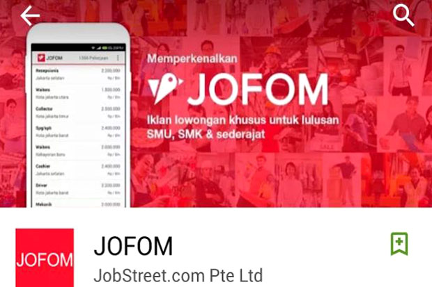 Jofom, Aplikasi Lowongan Kerja Lulusan SMA dan SMK