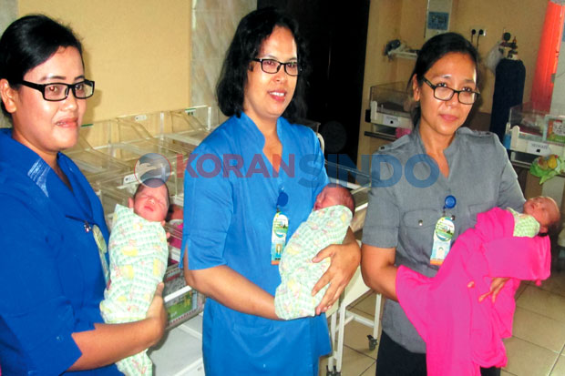 Bayi Kembar Tiga Lahir di Medan