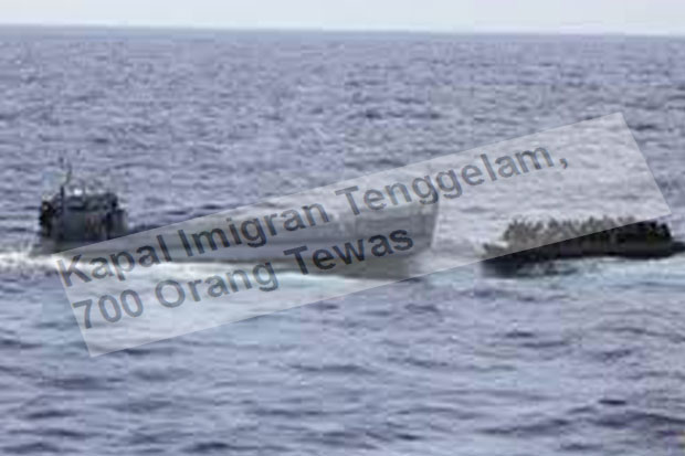 Kapal Imigran Tenggelam, 700 Orang Tewas
