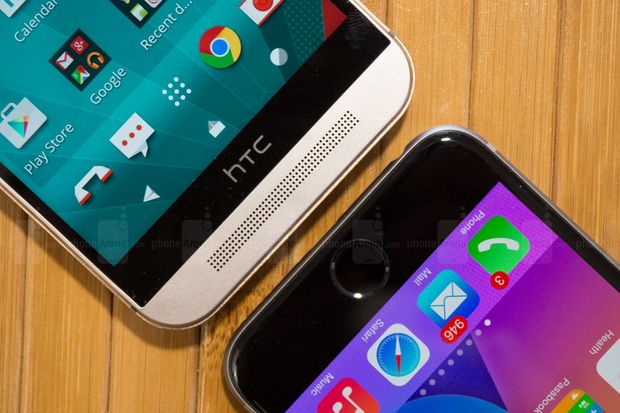 HTC One M9 vs iPhone Apple 6