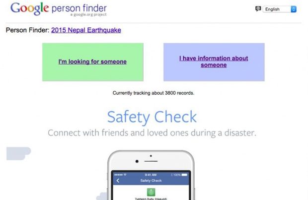 Facebook dan Google Luncurkan Tool, Deteksi Korban Gempa Nepal