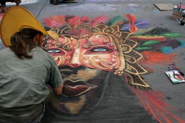 Denver Chalk Art Festival Pamerkan Gambar Menarik di Jalan
