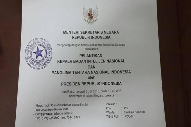 Salah Ketik Nama BIN, Tim Kepresidenan Jokowi Enggak Beres