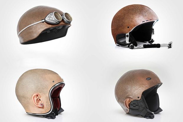 Desain Helm Unik Berbentuk Kepala Gundul