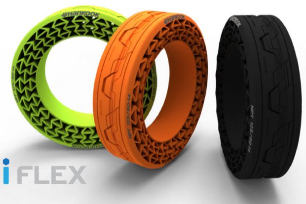 Hankook Tire Sukses Uji iFlex, Ban Tanpa Tekanan Angin