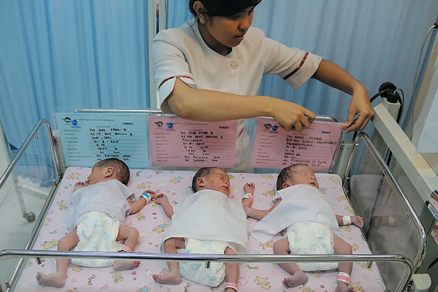 Bayi Kembar Tiga Lahir di Semarang