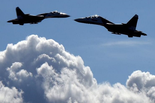 Dua Jet Tempur Su-27 Rusia Dekati Langit Swedia
