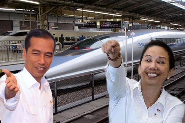 Jokowi Serahkan Proyek Kereta Cepat ke Rini