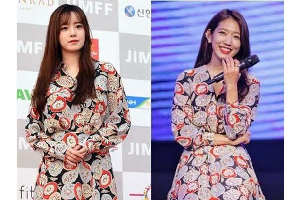 Gaun Serupa, Park Shin Hye & Koo Hye Sun Tampak Kembar