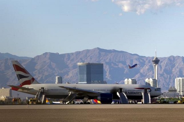 Pesawat British Airways Terbakar di Las Vegas