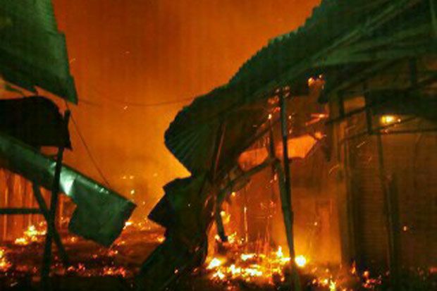 Pasar Sukamandi Subang Terbakar