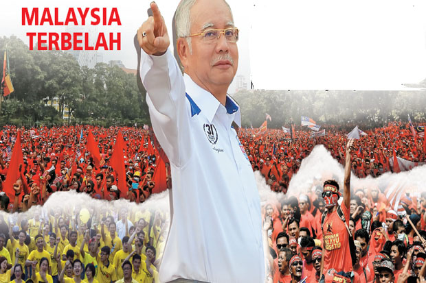 Pendukung UMNO Unjuk Kekuatan