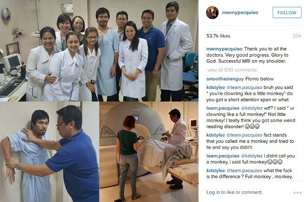 Manny Pacquiao Selesai Jalani Proses MRI Cedera Bahunya