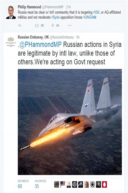 Kremlin Gempur ISIS di Suriah, Inggris dan Rusia Perang Twitter