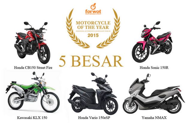 Ini Lima Finalis Sepeda Motor FORWOT Motorcycle of the Year 2015