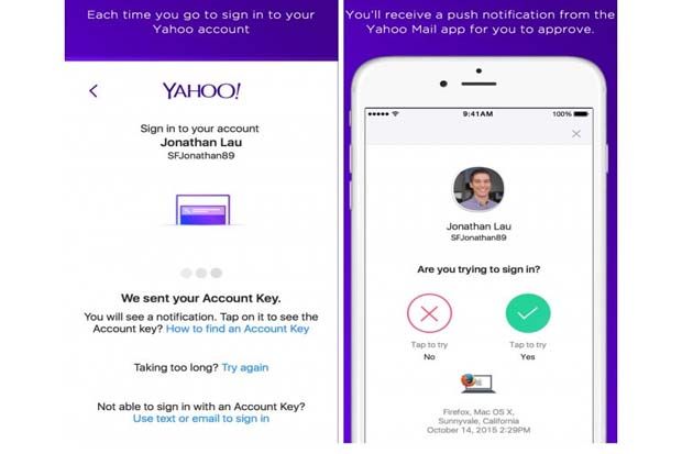 Yahoo Mail Kini Hadir Tanpa Password