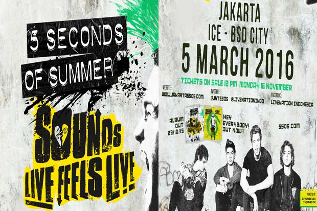5 Seconds of Summer Gelar Konser di Indonesia Maret 2016