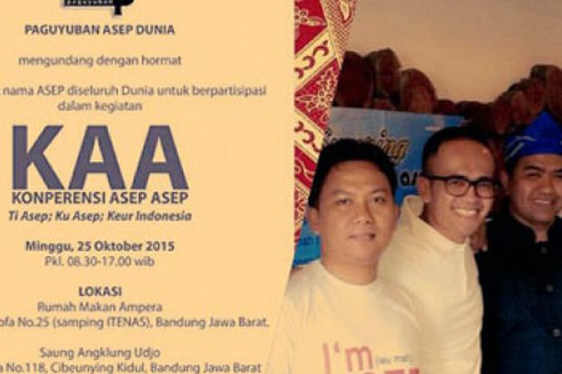 Ratusan Asep Hadiri Konferensi Asep-Asep di Kota Bandung