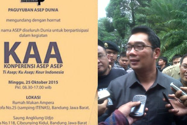 Konferensi Asep Sedunia di Bandung, Ini Pesan Ridwan Kamil