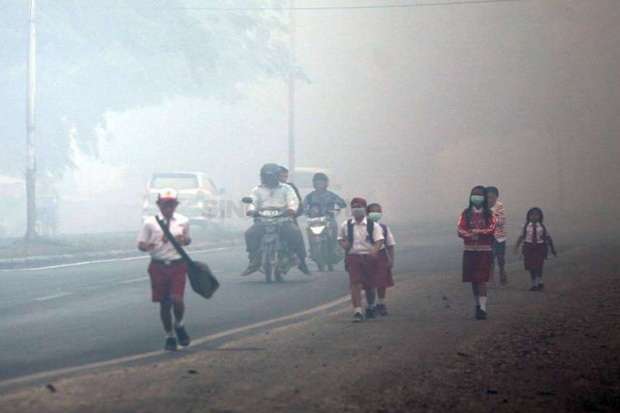 Kabut Asap Makin Pekat, Pelajar di Padangsidimpuan Diliburkan
