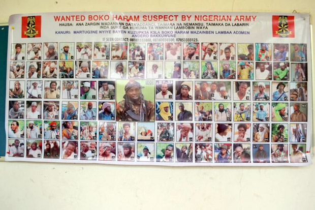 Nigeria Sebar Poster 100 Buronan Boko Haram