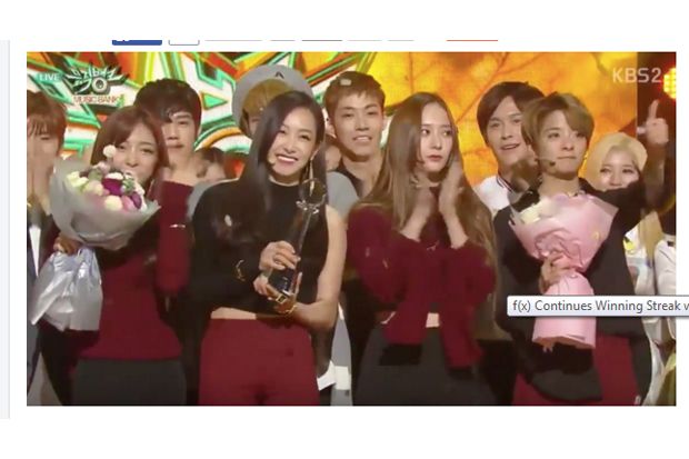 F(X) Raih Penghargaan Berturut-turut di Music Bank