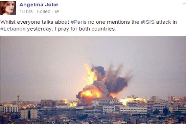 Angelina Jolie Tanggapi Sinis Teror Paris