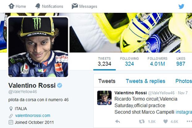 Rossi Unfollow Twitter Lorenzo dan Marquez