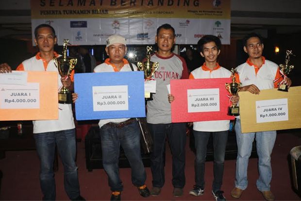 Bukopin Juara Turnamen Biliar Antarwartawan dan Korporasi 2015