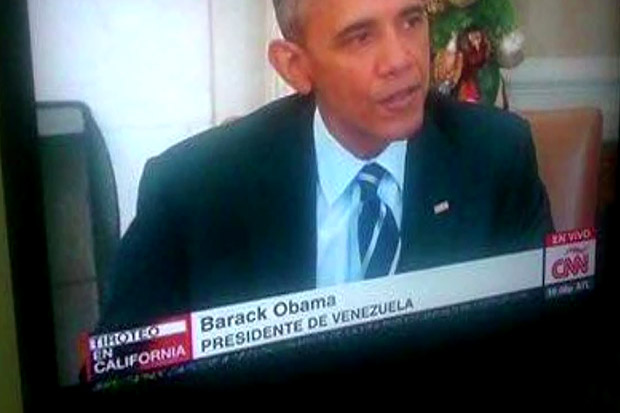 CNN Salah Tulis Obama sebagai Presiden Venezuela