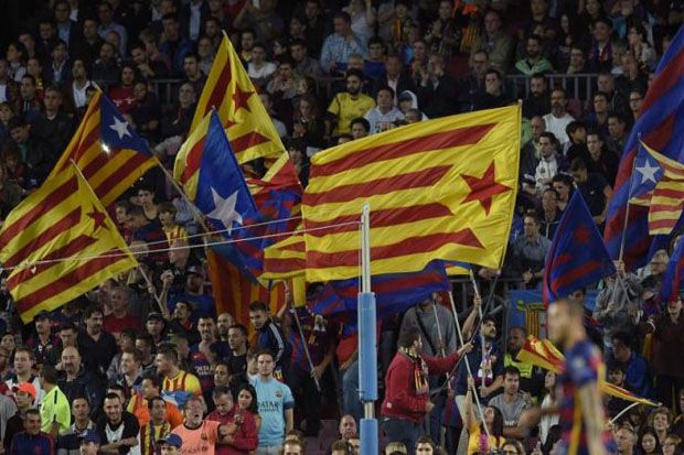 Bendera Kemerdekaan Dilarang Berkibar di Camp Nou, Barca Lapor ke CAS