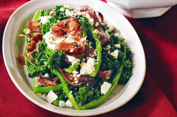 Resep Liburan Sehat, Broccolini dengan Pancetta dan Feta