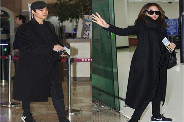 Lee Dong Gun dan Jiyeon T-ara Kepergok di Bandara