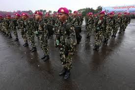 Marinir dan Yonif 143 Disiagakan di Bungamayang Lampung Utara