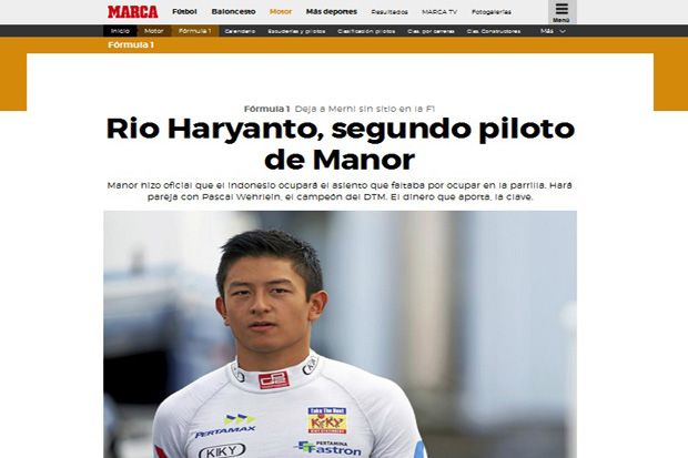 Media Massa Dunia Sambut Rio Haryanto