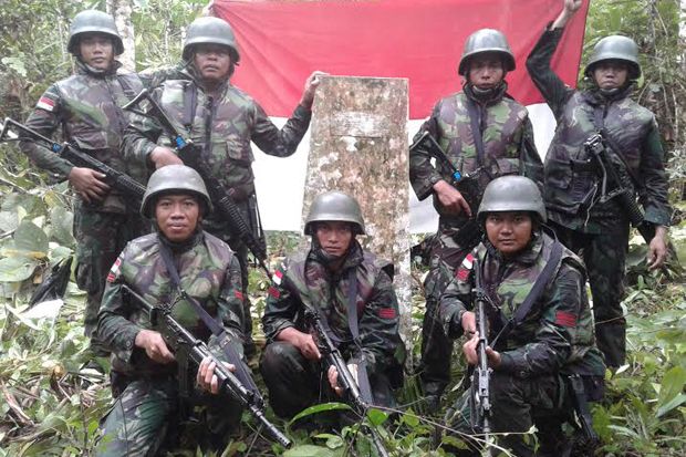 TNI Berhasil Temukan Patok Batas Indonesia-Papua Nugini
