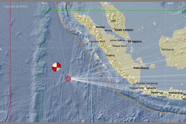BNPB: Gempa Semalam Bukan di Mentawai, Tapi di Samudera Hindia