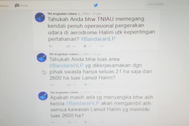 Respons TNI AU Soal Polemik Pangkalan Halim Dikuasai Asing