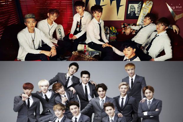 EXO dan BTS Rebutan Takhta Penguasa Chart di Jepang